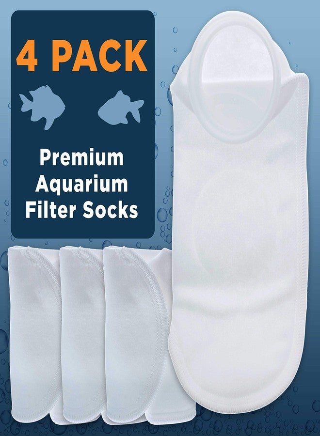 Master Pet Supply 4 Pack Premium Aquarium Filter Socks, 200 Micron, 4 Inch Ring by 14 Inch Long - Felt Filtration Bags for Freshwater, Saltwater Aquariums, Fish Tanks, Koi Ponds, Reefs, Sump, Overflow - Image 2